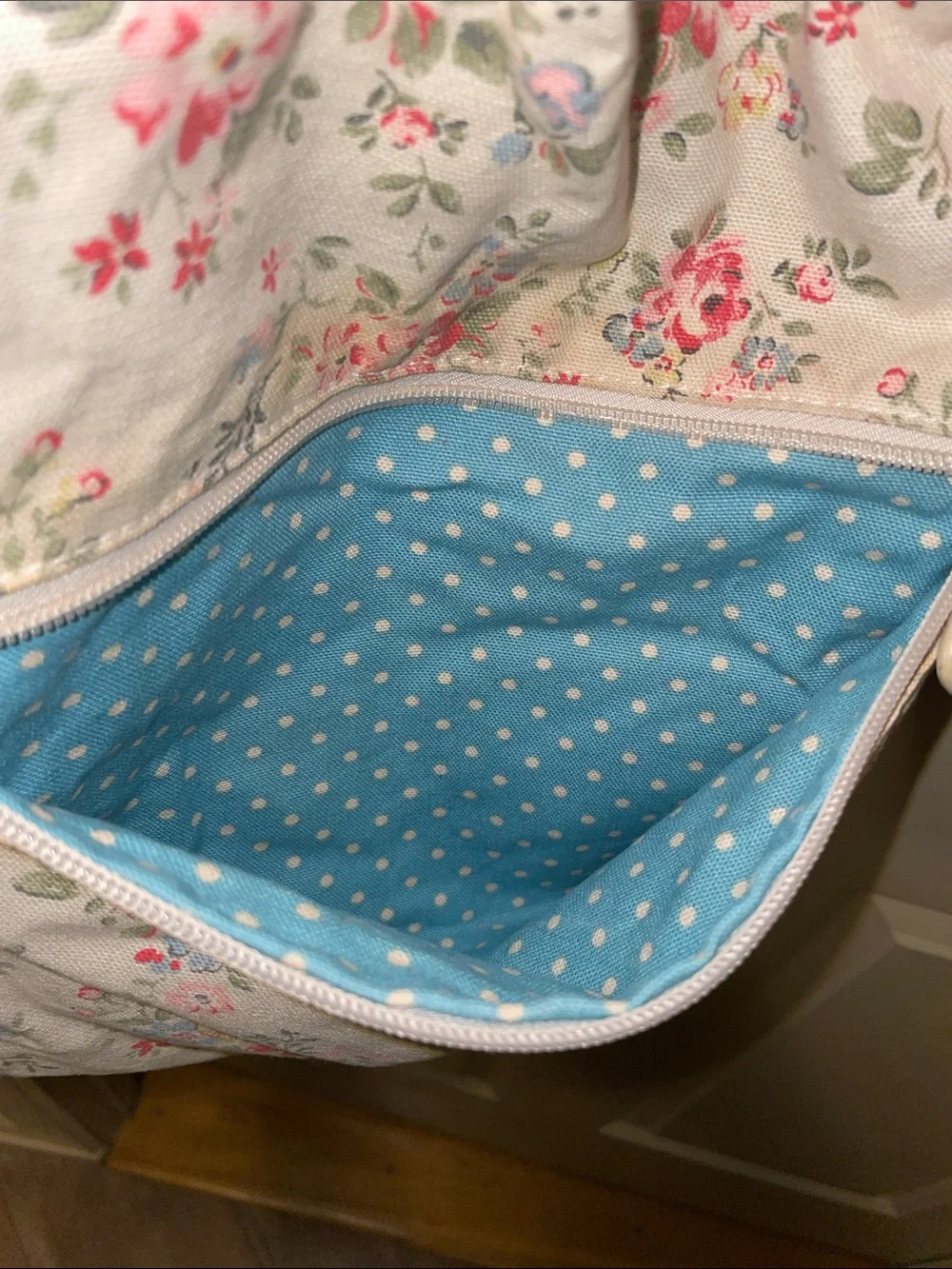 Cath Kidston Cream Floral Crossbody Tote Bag and bonus medium tote bag
